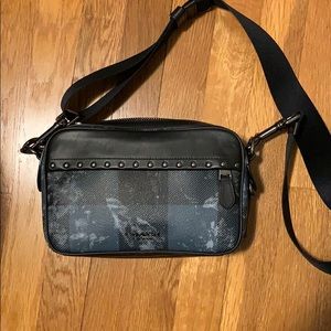 Coach Jes Blue Plaid Crossbody